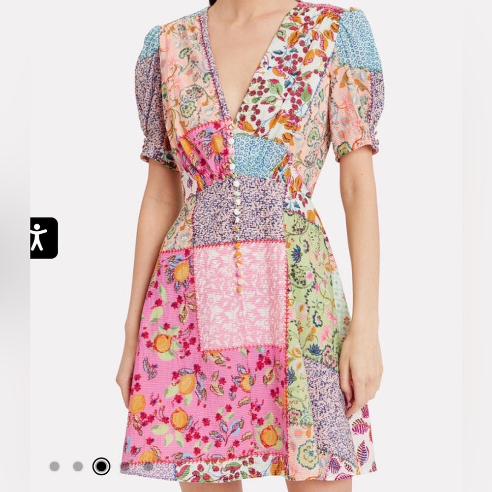 Saloni Patchwork Mini Dress - image 2